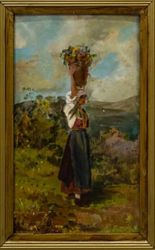 Danna con cesta - attribuito